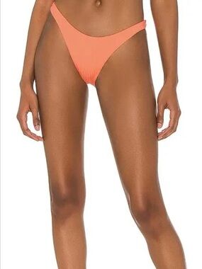 Vitamin A Women's High-Cut Coral Swim Bikini Bottom. New! Size L/10.